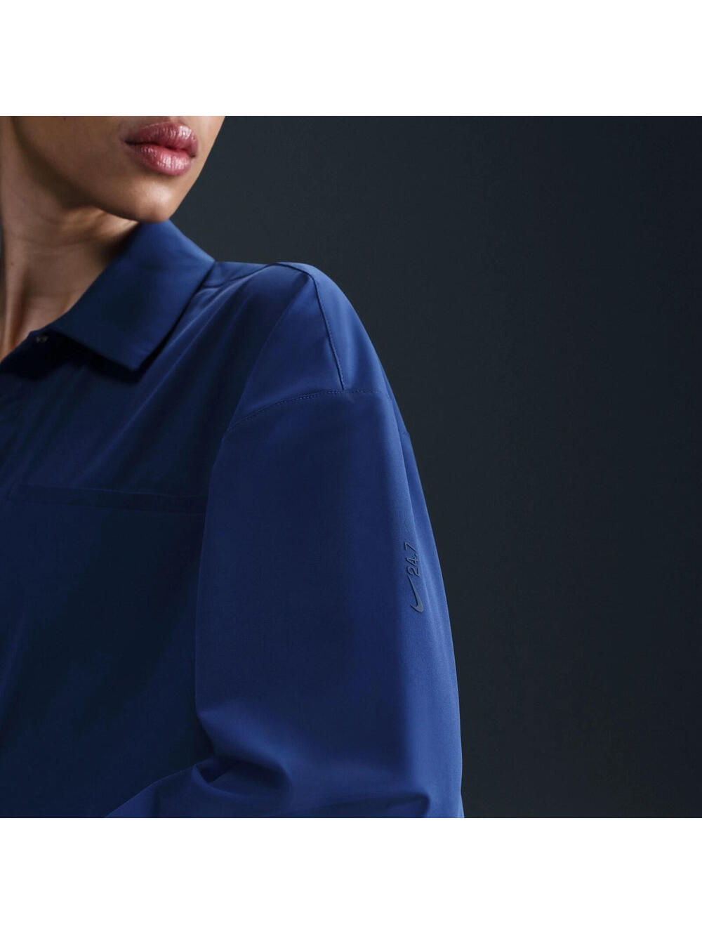 $130 Nike Women’s 24.7 PerfectStretch Dri-FIT Oversized Long Sleeve Shirt Small - Picture 3 of 9